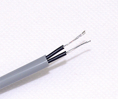 灰色2芯0.2平方24awg耐高溫硅膠電纜線